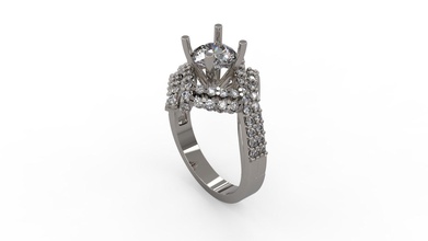 mujer solitario anillo 209 oro joya joyería plata imprimible diamante moda boda zafiro rubí amor anillos 3d print model - Mito3D