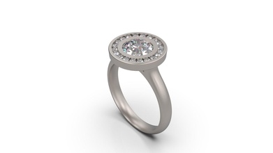 mulher solitário anel 24 ouro jóia joalheria prata imprimível diamante moda Casamento Saphire rubi argolas 3d print model - Mito3D