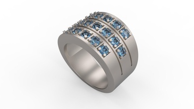 woman solitaire ring 254 gold jewel jewellry jewelry silver printable diamond fashion wedding saphire ruby love valentine pendants 3d print model - Mito3D