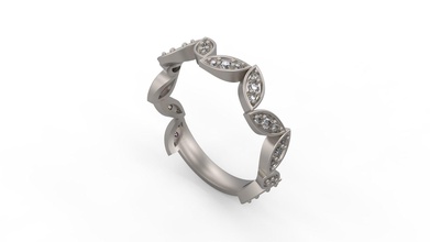 mujer solitario anillo 264 oro joya joyería plata imprimible diamante moda boda zafiro rubí amor enamorado anillos 3d print model - Mito3D