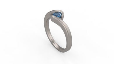mulher solitário anel 294 ouro jóia joalheria prata imprimível diamante moda Casamento Saphire rubi amar namorados argolas 3d print model - Mito3D