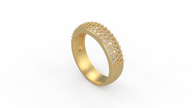 mujer solitario anillo 309 oro joya joyería plata imprimible diamante moda boda zafiro rubí amor enamorado anillos 3d print model - Mito3D