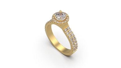 mulher solitário anel 31 ouro jóia joalheria prata imprimível diamante moda Casamento Saphire rubi engagem noivado argolas 3d print model - Mito3D