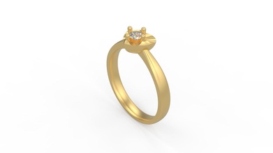 femme solitaire bague 320 or bijou bijoux argent imprimable diamant mode mariage saphir rubis l'amour Valentin anneaux 3d print model - Mito3D