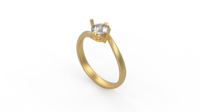 femme solitaire bague 336 or bijou bijoux argent imprimable diamant mode mariage saphir rubis l'amour Valentin anneaux 3d print model - Mito3D