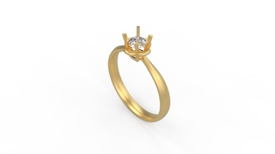 femme solitaire bague 338 or bijou bijoux argent imprimable diamant mode mariage saphir rubis l'amour Valentin anneaux 3d print model - Mito3D