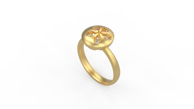 Frau Solitär Ring 357 Gold Juwel Schmuck Silber druckbar Diamant Mode Hochzeit Saphir Rubin Liebe Valentinstag Ringe 3d print model - Mito3D