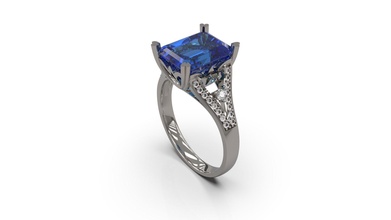 mulher solitário anel 35 ouro jóia joalheria prata imprimível diamante moda Casamento Saphire rubi argolas 3d print model - Mito3D