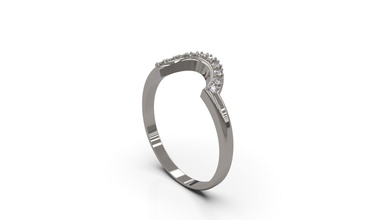 Kadın Solitaire yüzük 36 altın mücevher takı gümüş yazdırılabilir elmas moda düğün safir yakut yüzükler 3d print model - Mito3D