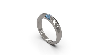 mujer solitario anillo 37 oro joya joyería plata imprimible diamante Moda Boda zafiro rubí enganchar belleza 3d print model - Mito3D