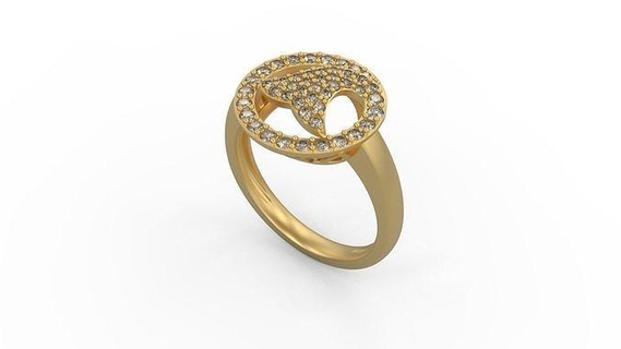 Frau Solitär Ring 382 Gold Juwel Schmuck Silber druckbar Diamant Mode Hochzeit Saphir Rubin Liebe Ringe 3d print model - Mito3D