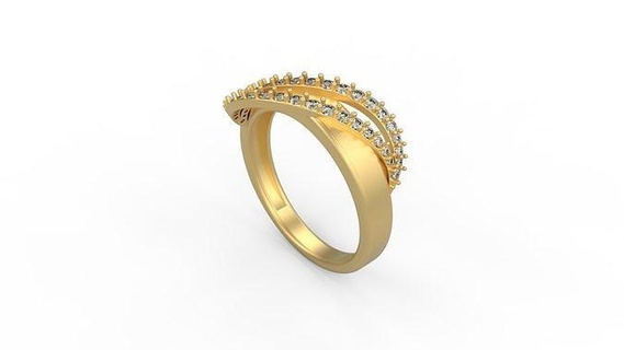 mujer solitario anillo 438 oro joya joyería plata imprimible diamante Boda pavimentar conjunto canales Roca tensión aureola Clásico trilogía nupcial compromiso anillos 3d print model - Mito3D