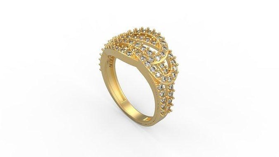 Kadın Solitaire yüzük 444 altın mücevher takı gümüş yazdırılabilir elmas düğün döşemek kanal seti yan taş gerginlik hale nostaljik üçleme gelin Ayarlamak nişan yüzükler 3d print model - Mito3D