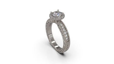mulher solitário casamento anel 52 ouro jóia joalheria prata imprimível diamante moda saphire rubi engagem esterlina esmeralda argolas 3d print model - Mito3D