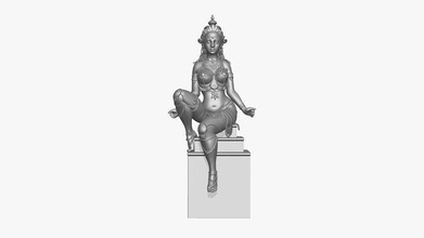 frau statue 3d drucken mädchen kunst skulptur uralt traditionell antiquität charakter göttin mode indisch skulpturen 3d print model - Mito3D