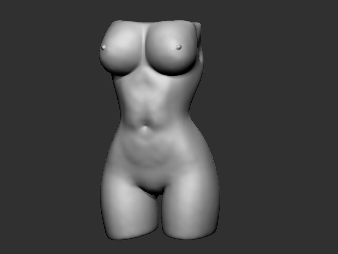 femme torse corps anatomie sculpture statue buste art sculptures 3D print model - Mito3D
