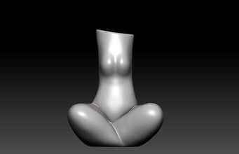 femme vase bodyscan statue partie corps vasedesign figure art sculptures pot fleur 3d print model - Mito3D