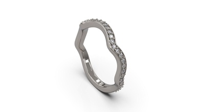 femme mariage bande bague 10 or bijou bijoux argent imprimable diamant mode solitaire saphir rubis engagem engagement 3d print model - Mito3D