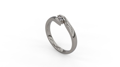 femme mariage bague 137 or bijou bijoux argent imprimable diamant mode solitaire saphir rubis l'amour Valentin engagem 3d print model - Mito3D