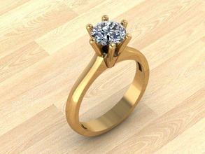woman wedding ring 1ct jewelry luxury platinum marriage love gold silver jewel brilliant gem diamond valentine rings 3d print model - Mito3D