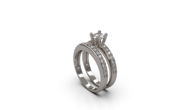 Frau Hochzeit Solitär Ring 15 Gold Juwel Schmuck Silber druckbar Diamant Mode Saphir Rubin Ringe 3d print model - Mito3D