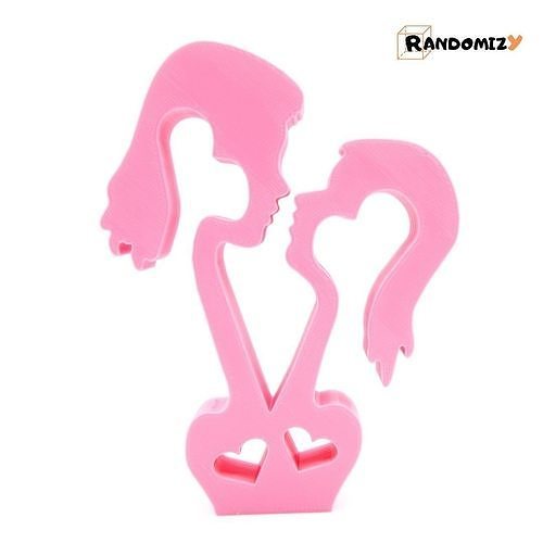 donna San Valentino giorno statua amore arredamento decorazione scultura arte figura regalo romanza cuore simbolo donne Cupido sculture 3D print model - Mito3D