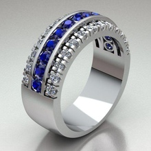 mulheres proibição dring ref-79 jóias nupcial anel de diamante esmeralda presente ouro personalizado prata solitário o engajamento platina anéis casamento branco womenbandring 3d print model - Mito3D