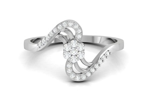donne gruppo musicale squillare 3dm render anelli solitario sterlina stampabile diamante platino brillante nozze Fidanzamento gioiello gioielleria oro sposa femmina 3d print model - Mito3D