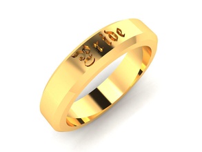 las mujeres de la banda anillo 3dm render detalle joyería boda compromiso imprimible joya el diamante plata oro blanco moda gem los anillos weedingband coupleband platino brillante llanura 3d print model - Mito3D