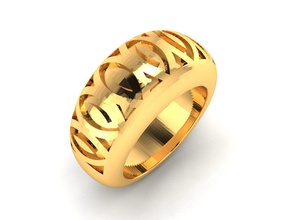 les femmes de la bande bague 3dm rendu des détails bijoux mariage l'engagement imprimable joyau le diamant d'argent l'anneau or blanc mode gem anneaux weedingband coupleband platine brillant plaine 3d print model - Mito3D