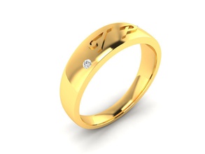 mujer banda anillo 3dm boda compromiso joyería imprimible joya diamante plata oro blanco moda anillos deshierbe pareja platino brillante 3d print model - Mito3D