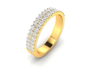 Frauen-band-ring-3dm render detail Schmuck Hochzeit engagement bedruckbar ist Juwel diamond Silber ring gold weiß Mode gem Ringe band weedingband coupleband Platin genial Diamant-ring 3d print model - Mito3D