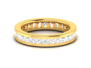 mujer banda anillo 3dm stl joya Boda compromiso joyería imprimible diamante plata eternidad oro blanco brillante platino anillos 3d print model - Mito3D