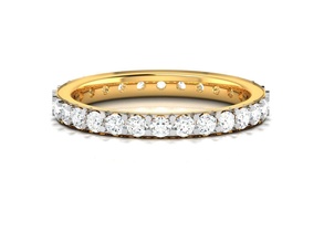 femmes bande bague 3dm stl rendre gemme mariage engagement bijou bijoux imprimable diamant argent éternité or blanc brillant platine anneaux 3d print model - Mito3D
