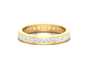 mujer banda anillo 3dm stl joya boda compromiso joyería imprimible diamante plata oro libra esterlina blanco brillante platino anillos lujo precioso eternidad 3d print model - Mito3D