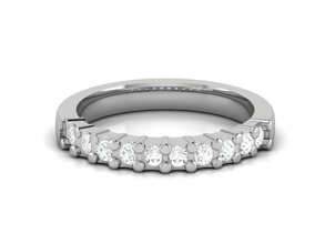 mujer banda anillo 3dm stl joya boda compromiso joyería imprimible diamante plata eternidad oro libra esterlina blanco brillante platino anillos lujo precioso 3d print model - Mito3D