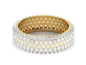 mulheres banda anel 3dm stl render gema Casamento noivado jóia jóias imprimível diamante prata eternidade ouro joalheria esterlina branco brilhante platina argolas luxo 3d print model - Mito3D