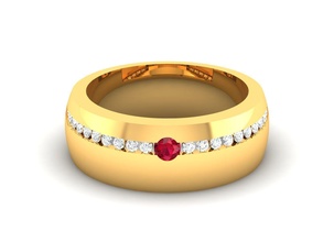 mulheres banda anel 3dm stl render gema Casamento noivado jóia jóias imprimível diamante prata eternidade ouro joalheria esterlina branco brilhante platina argolas 3d print model - Mito3D