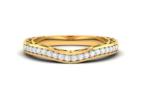 frauen band ring 3dm stl juwel hochzeit engagement schmuck druckbar diamant silber ewigkeit gold sterling weiß brillant platin ringe luxus wertvoll 3d print model - Mito3D