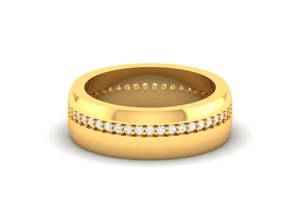 mulheres banda anel 3dm stl render gema Casamento noivado jóia jóias imprimível diamante prata eternidade ouro joalheria esterlina branco brilhante platina argolas 3d print model - Mito3D