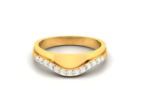 femmes bande bague 3dm stl rendre gemme mariage engagement bijou bijoux imprimable diamant argent éternité or sterling blanc brillant platine anneaux luxe précieux 3d print model - Mito3D