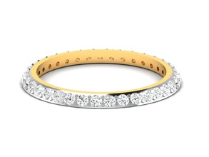 mujer banda anillo 3dm stl joya Boda compromiso joyería imprimible diamante plata oro libra esterlina blanco brillante platino anillos lujo precioso eternidad 3d print model - Mito3D