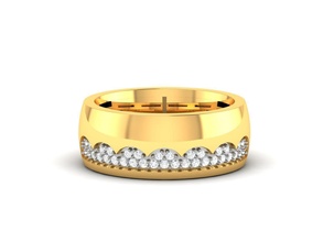 mulheres banda anel 3dm stl render gema casamento noivado jóia jóias imprimível eternidade diamante prata ouro joalheria esterlina branco brilhante platina argolas luxo precioso 3d print model - Mito3D