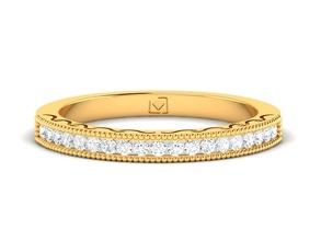 mujer banda anillo 3dm stl joya boda compromiso joyería imprimible diamante eternidad plata oro libra esterlina blanco brillante platino anillos lujo precioso 3d print model - Mito3D