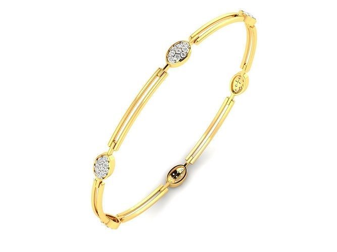 femmes bracelet 3dm rendre modèle 3d imprimable or gemme bijoux stl bracelets argent diamant bague bijou mariage engagement brillant 3D print model - Mito3D
