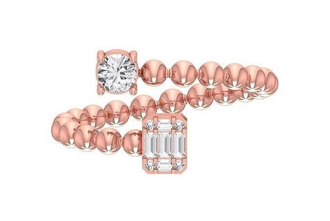 donne in rilievo anelli gioielleria platino Fidanzamento solitario nuziale anello stampabile prezioso diamante squillare oro nozze moda 3d print model - Mito3D