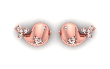 women bird earrings 3dm stl obj fbx renders details mobius 3dmodel 3dearrings 3d earring usa canada diamonds italy silver stones cad diamond sterling jewel unique jewelry 3d print model - Mito3D