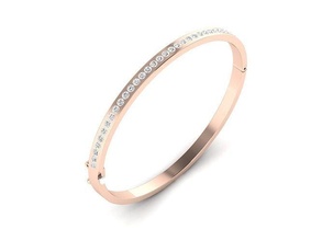 donne braccialetto stampabile diamante bianca argento gemma gioielleria brillante oro sterlina platino splendente lusso braccialetti 3d print model - Mito3D