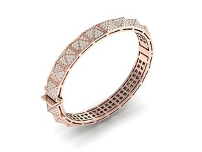 femmes bracelet imprimable diamant blanc argent gemme bijoux brillant or sterling platine luxe bracelets 3d print model - Mito3D