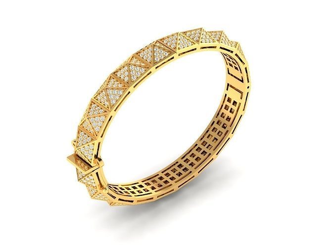 mulheres pulseira imprimível diamante ouro prata esterlina branco gema joalheria brilhante platina brilhando luxo pulseiras 3D print model - Mito3D